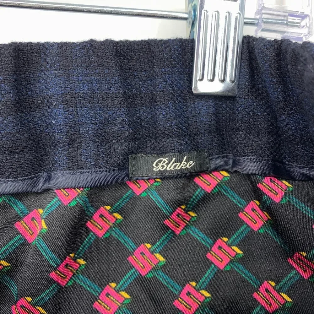 Scotch & Soda Mens 36 Everyday Artist Suit Set Navy Plaid Elastic Waist *HEMMED